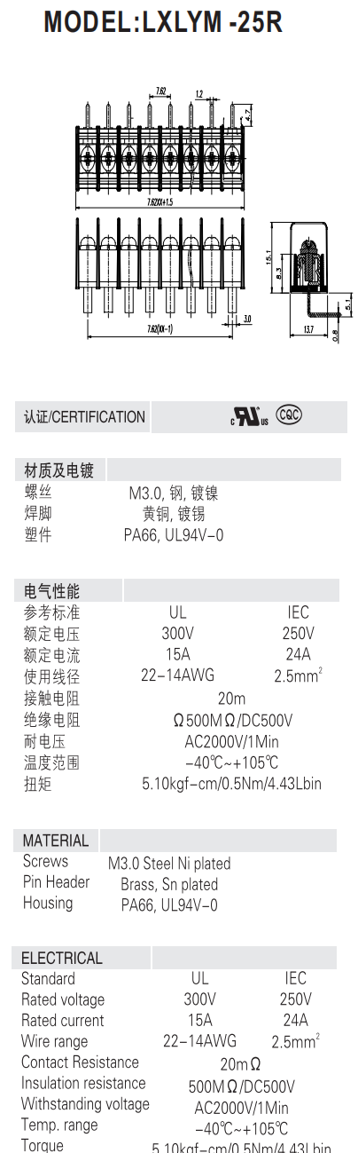 pitch:7.62mm