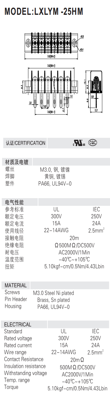 pitch:7.62mm