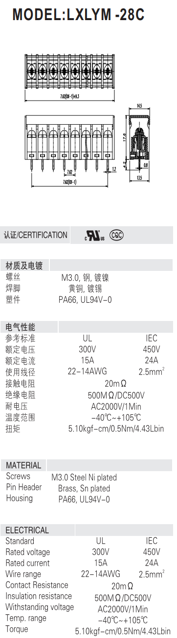 pitch:7.62mm